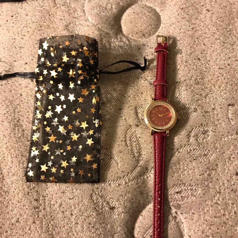 Red Watch + Earring Combo - Picture 2 of 8